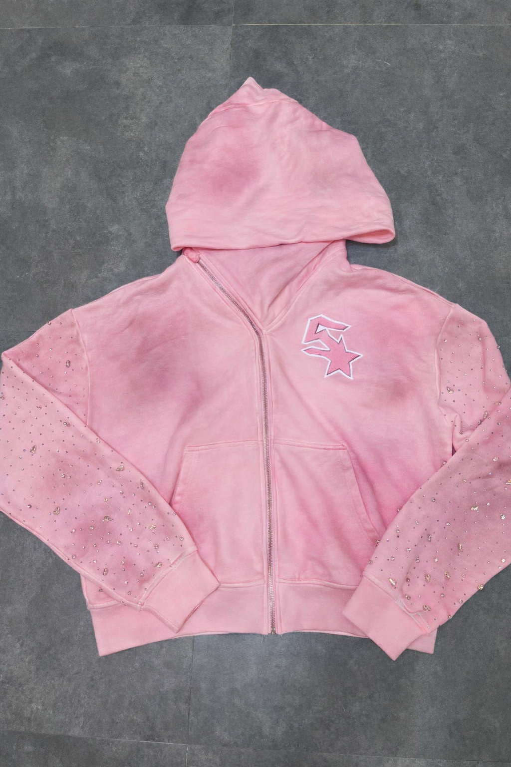 5 Star Rhinestone Galore Zip-Up