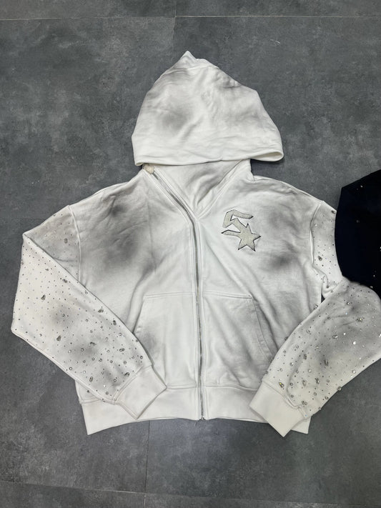 5 Star Rhinestone Galore Zip-Up